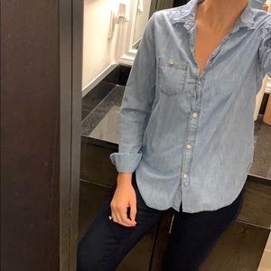 GAP 1969 Cotton Chambray Button Down